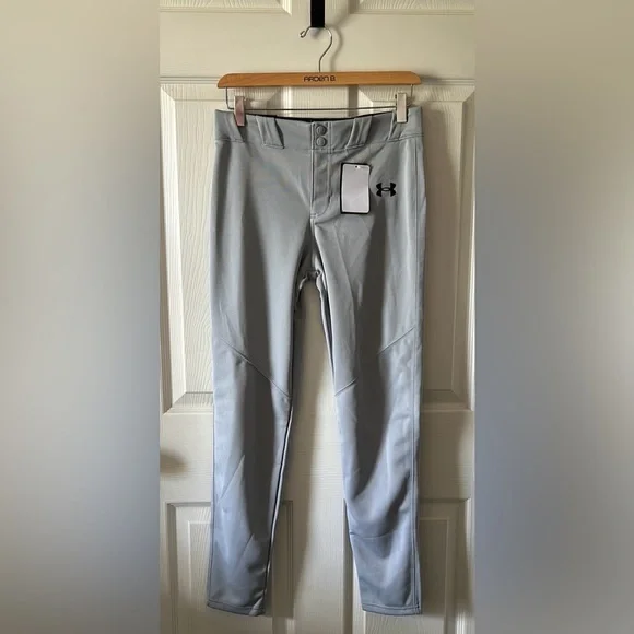 Under Armour Boys Youth Grey Baseball Pants Size YL/JG/J-G NWT‎