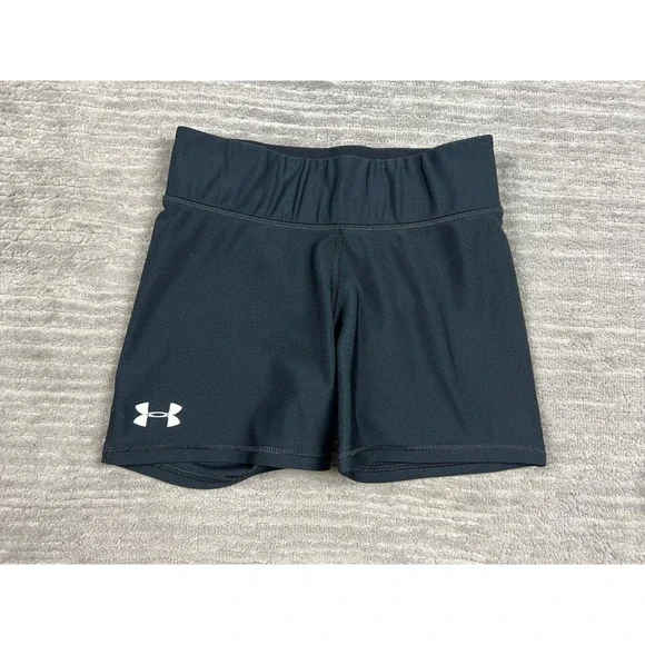 Under Armour Shorts Youth Medium Black HeatGear Fitted Compression Athletic 3.5