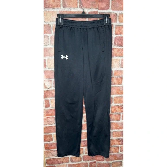 Under Armour Boys Black Fleece Joggers Loose Fit‎ Sweatpants Youth Large YL