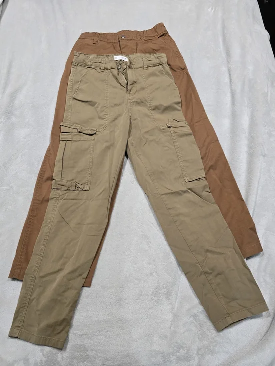 Zara Kids Cargo Trousers in Khaki and Rust