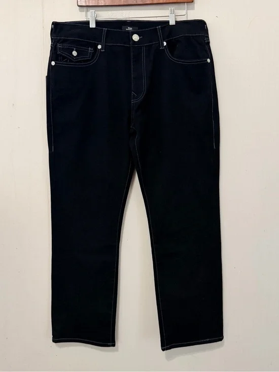 True Religion Men’s Ricky Straight Black Classic Jeans