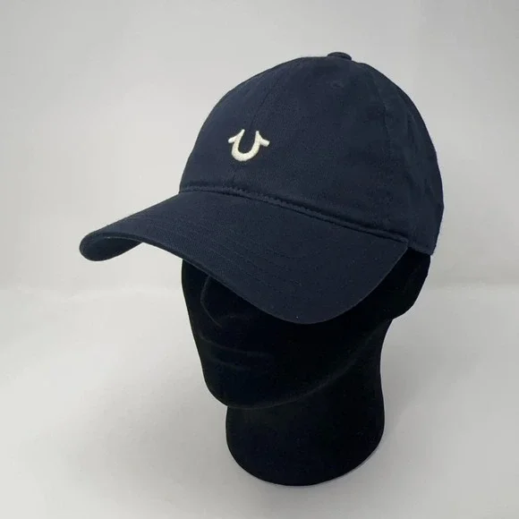 True Religion Baseball Cap Mens Strapback Hat Horseshoe Logo Adjustable One Size