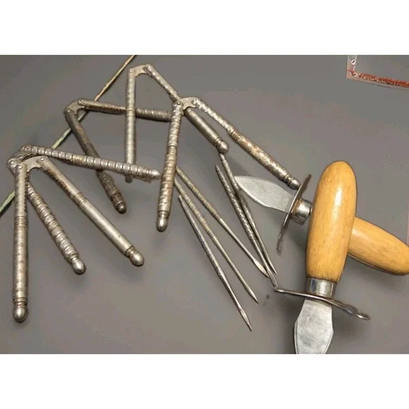 Lot 12 Vintage HMQ Nut Crackers Shuckers Picks Crab Lobster Shellfish Picker