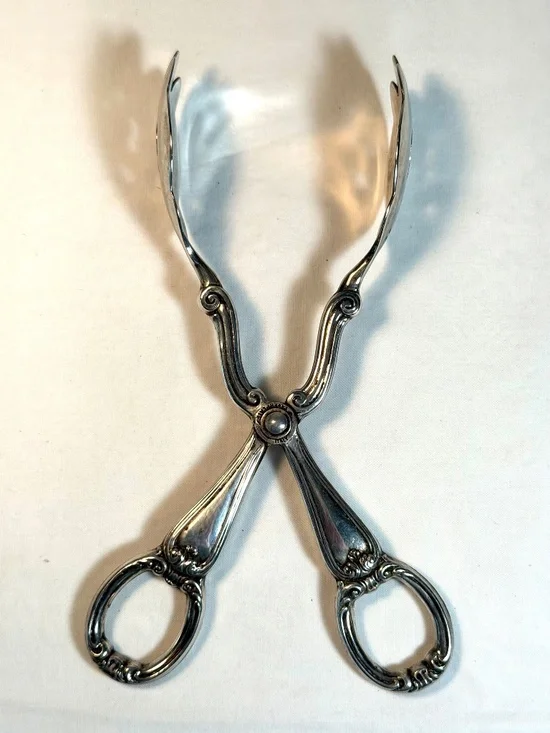 Vintage Gorham Heritage Silverplate Tongs Italy 7
