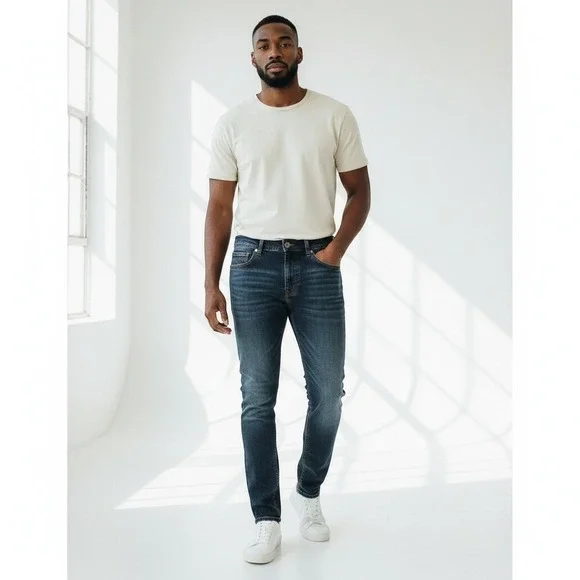 True Religion Rocco Relaxed Skinny Jeans Dark Wash Mens‎ 28 49989-00