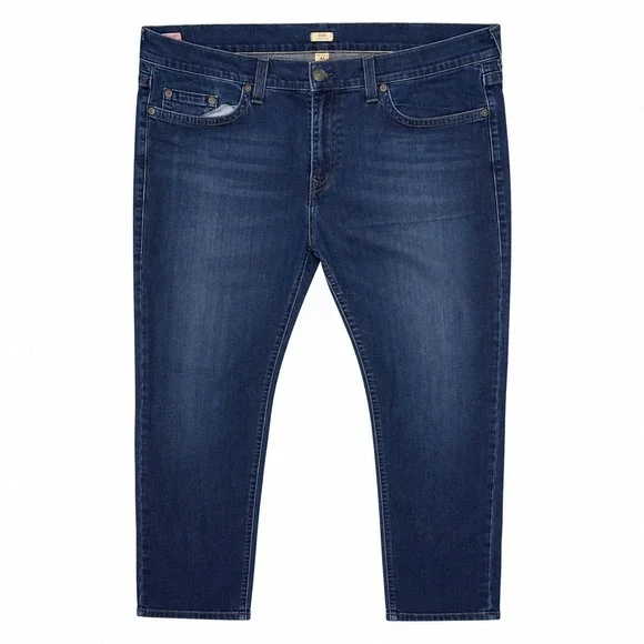 True Religion Jeans Mens 44x33 Geno Relaxed Slim Streetwear USA Denim Dark Blue