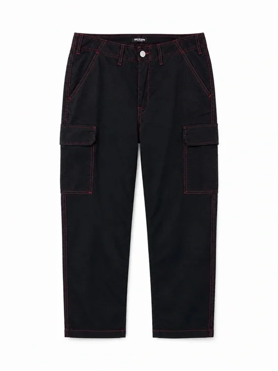 NWT Men's True Religion Cargo Pants with Red Stitching
