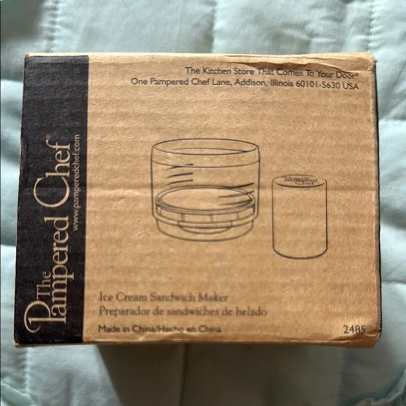 Pampered Chef Ice Cream Sandwich Maker in Brown Box