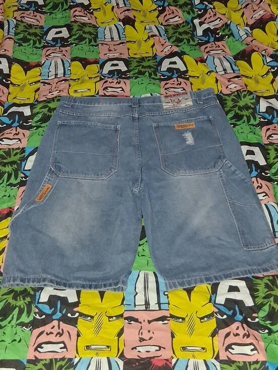 True Religion Geno Supert Carpenter Blue Jean Denim Shorts