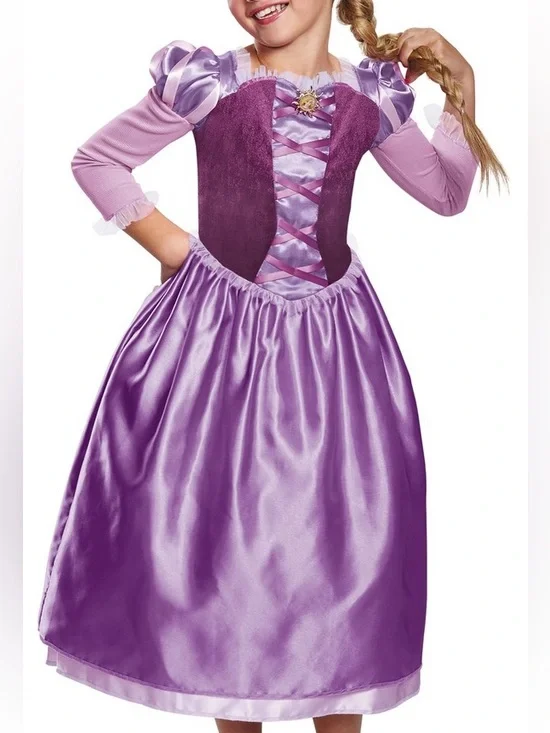Rapunzel Disney Kids Purple Princess Halloween Dress-Up Costume Size 4-6 Small