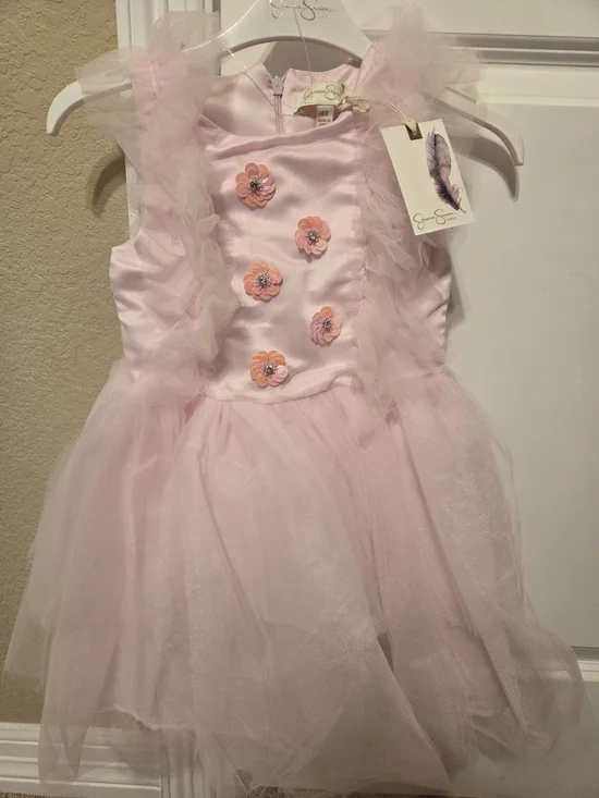 Jessica Simpson Light Pink Tulle Flower Costume Princess Dress