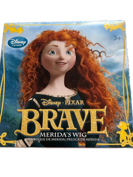 Disney Merida Orange Curly Wig for Kids Costume Halloween Brave World Land