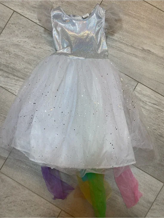 Sparkle White Fairy/Princess Tulle Costume for Kids Size 6