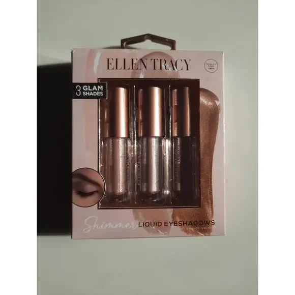 ELLEN TRACY Long Lasting SHIMMER Liquid Eyeshadows‎  ~ 3 Glam Shades