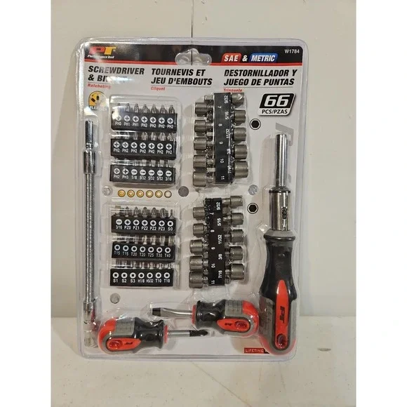 Performance Tool ‎ 66 pc  Screwdriver And Bit Set New In Package