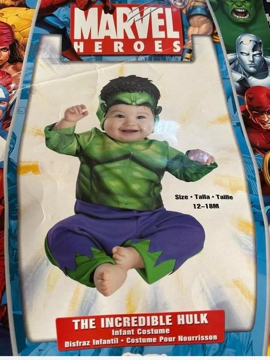 Marvel Infant Incredible Hulk Costume - Green & Purple