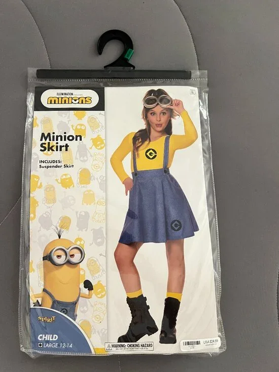 Minions Kevin Suspender Skirt Child Large 12-14