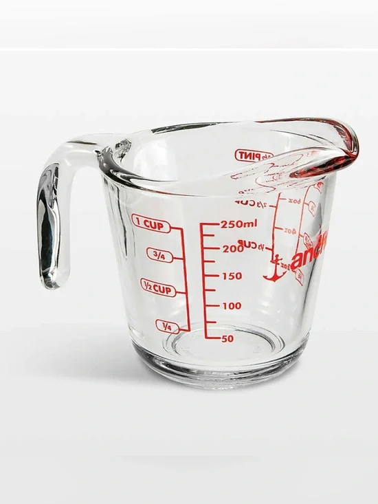 Brand New Anchor Hocking Glass Measuring Cup, 1-Cup