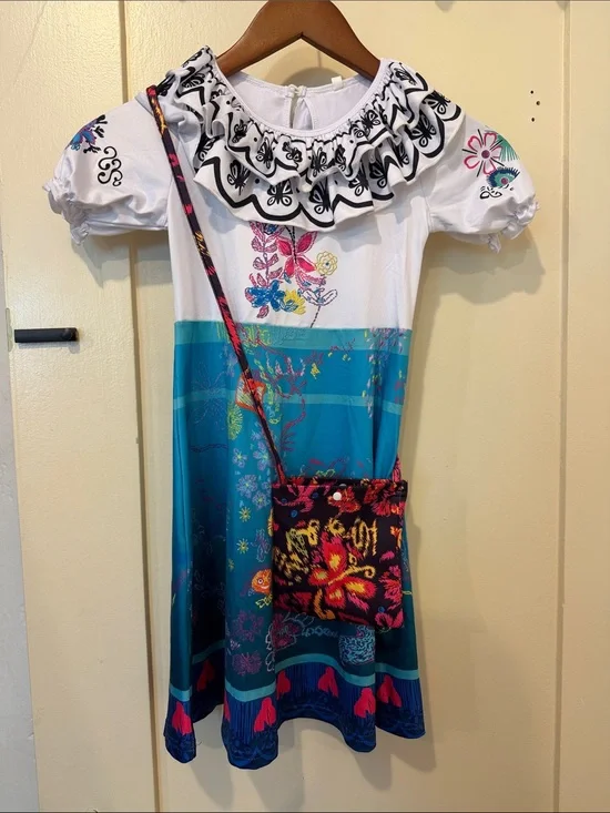 Halloween 🎃 Encanto - Maribel Dress with Crossbody Bag 6t