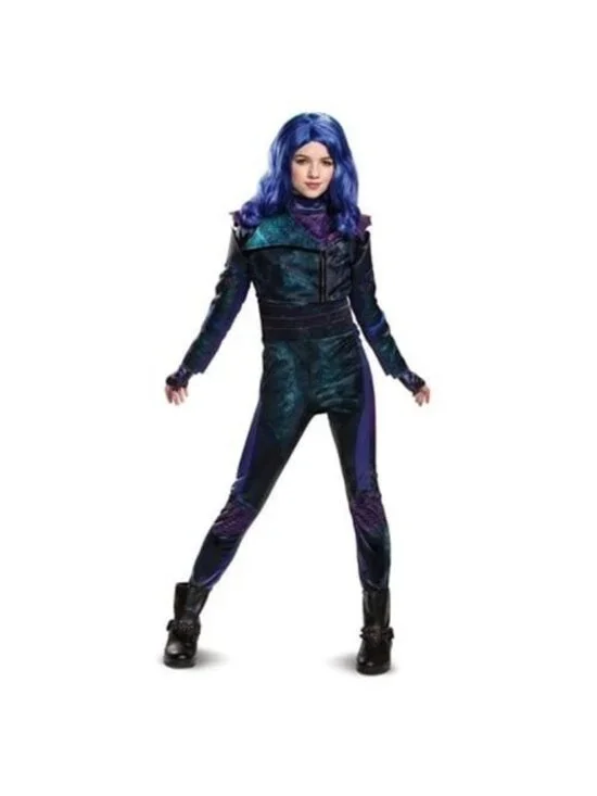 Disney Descendants 3 Mal Costume Kids Size Small 4-6X Purple Jumpsuit Outfit