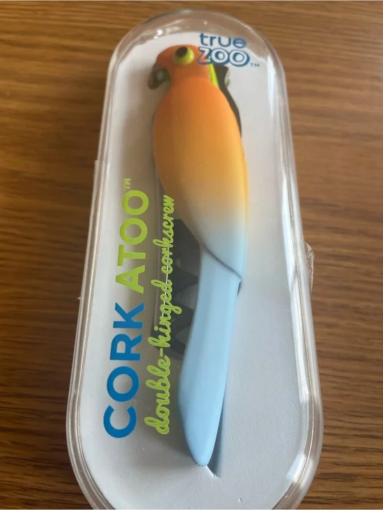 True Zoo Parrot Corkscrew - Orange and Light Blue