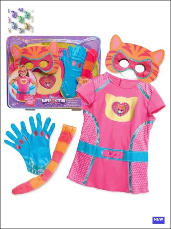 Disney Junior SuperKitties Ginny Dress Up Set 5 Piece Superhero Costume Kids