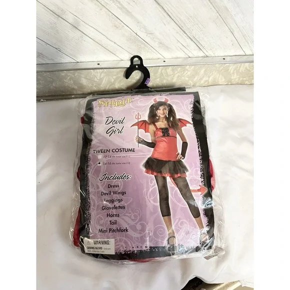 NWOT Halloween Costume Devil Girl Tween Large 14-16