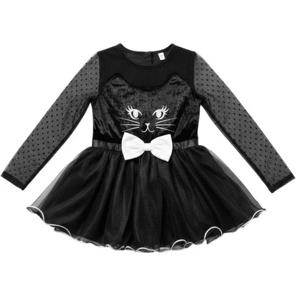 Kitty Kat Black Cat Tutu Halloween Costume Girls Small 4-6 Amscan