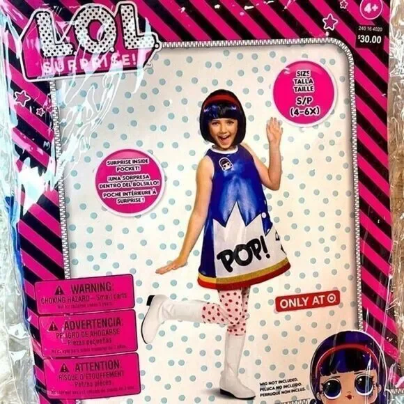 LOL Surprise! Pop Heart Deluxe Child‎ Costume Size S 4-6X