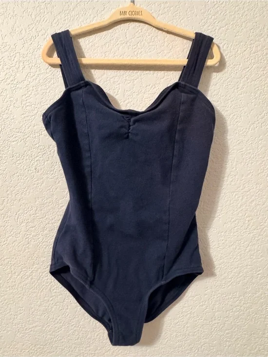 Capezio Girls Navy Blue Pinch Front Ballet Dance Leotard. Size Child Medium