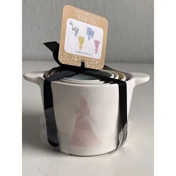 RAE DUNN Disney Princess‎ Silhouette Watercolor Ceramic Measuring Cups Set Of 4