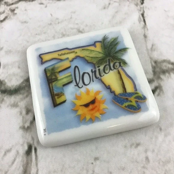Tallahassee‎ Florida Refrigerator Magnet Heavy Tile Travel Souvenir Collectible