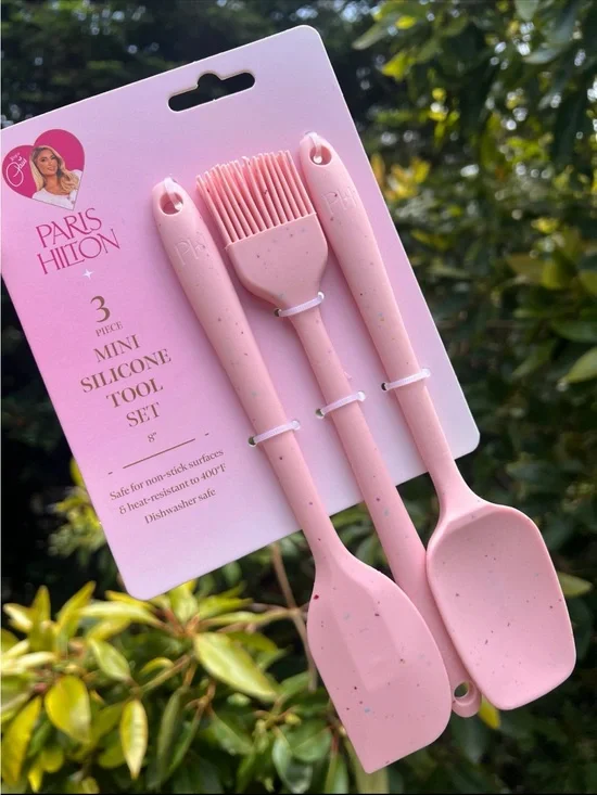 Paris Hilton Pink Mini Silicone Tool Set 3pcs