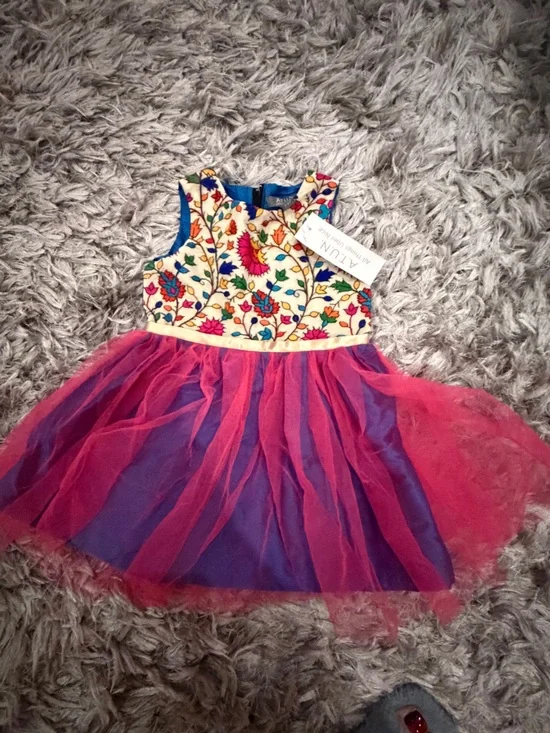 ATUN floraI colourful Indian party dress NWT 1-2Y