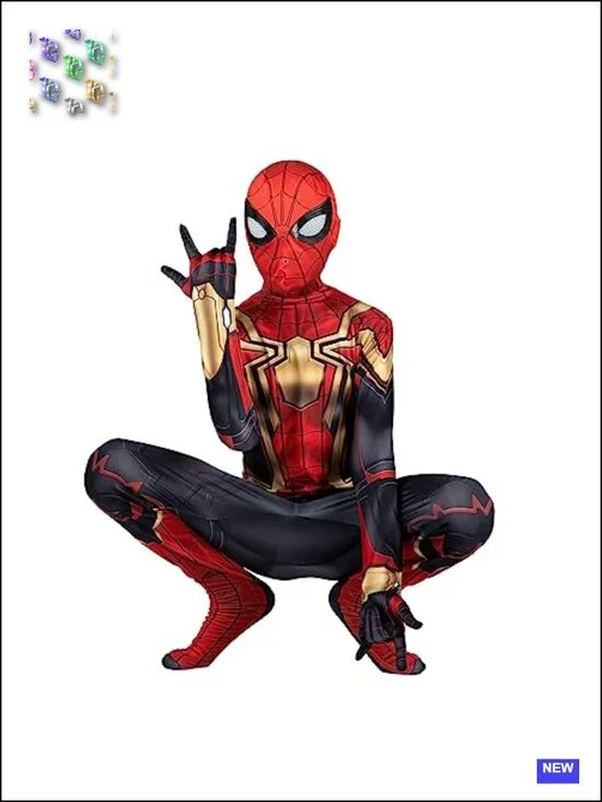 Spider-Man Zentai Costume, Stretch Spandex Jumpsuit, Kids Halloween