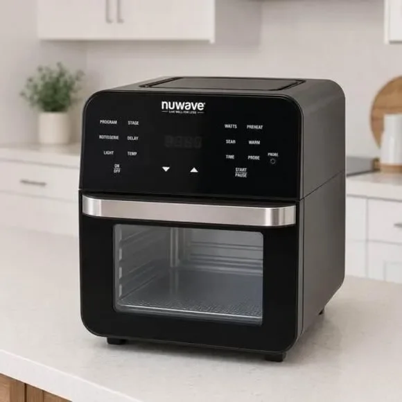 NuWave Brio 14-Quart Ultimate Air Fryer Oven With Rotisserie 1800W – Model 38001