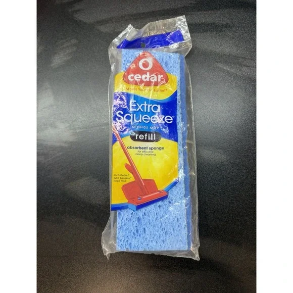 O-Cedar Easy Squeeze Sponge Mop Refill Absorbent Sponge for Hinge Mop Sealed NOS
