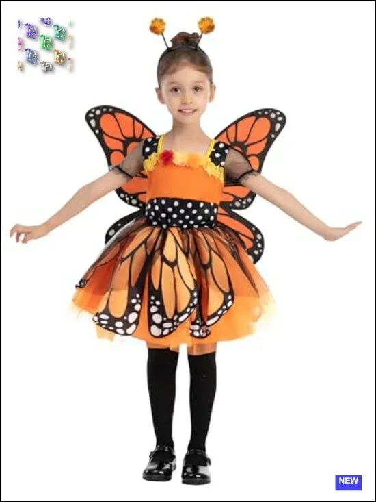 Spooktacular Creations Girl's Butterfly Costume with Wings and Headband for