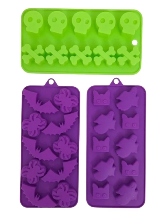 Wilton Halloween Flexible Silicone‎ Chocolate Candy Mold (Set of 3)