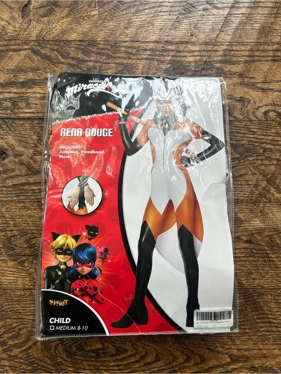 Spirit Miraculous Rena Rouge Kids Costume - Red, White, Black, Orange M (8-10)