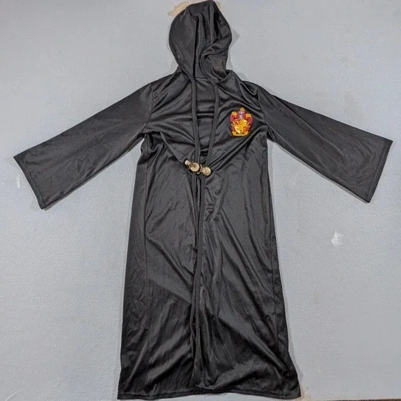 Harry Potter Gryffindor Robe Costume Kids OS Black Hooded Cosplay Accessory