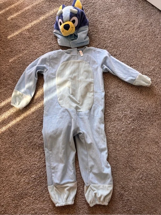 Bluey Kids Halloween Costume- Bluey girls size 4-6, 2 piece body and head