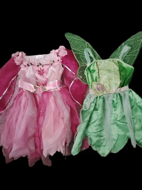 DISNEY TINKERBELL HALLOWEEN COSTUME PRINCESS DRESS DRESS UP LOT-GIRLS SIZE 4-6