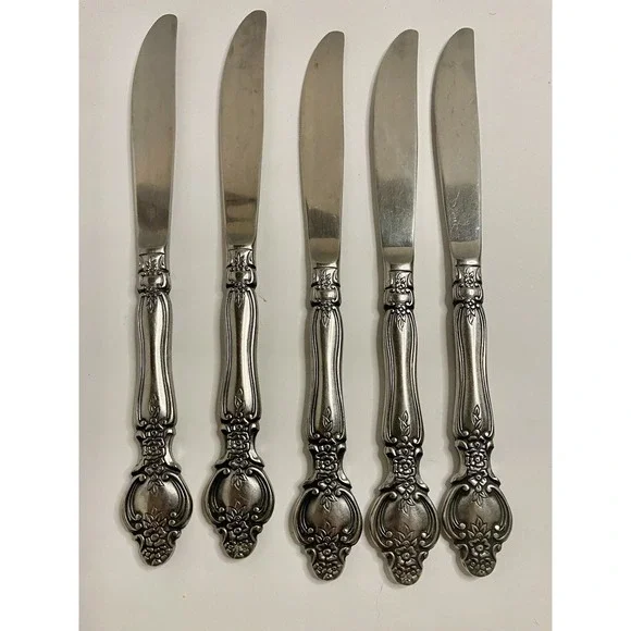Stanley Roberts Replacement Flatware SRB199 Vintage Regal Floral 5 Dinner Knives