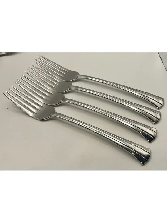 (4) Gorham TRILOGY Stainless 18/8 Dinner Fork Lot ~ 8”