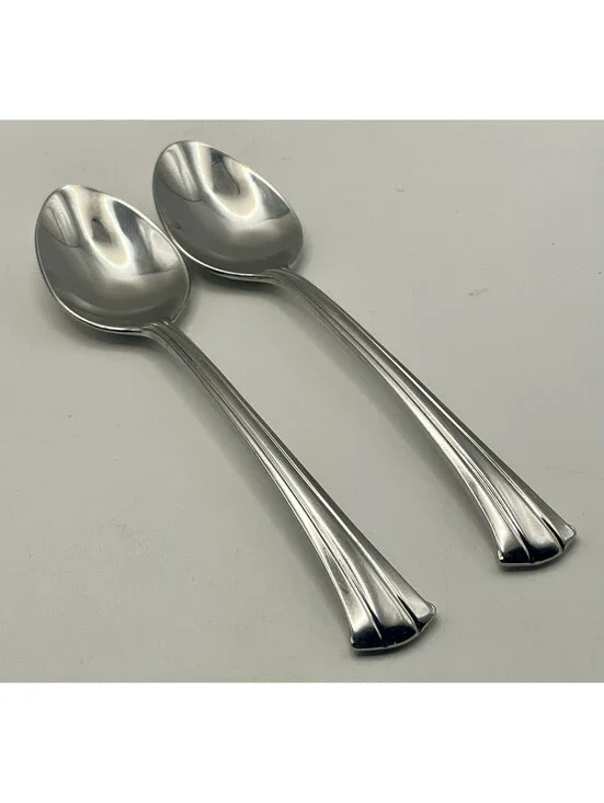 (2) Gorham TRILOGY Stainless 18/8 Teaspoon Lot ~ 6.25”
