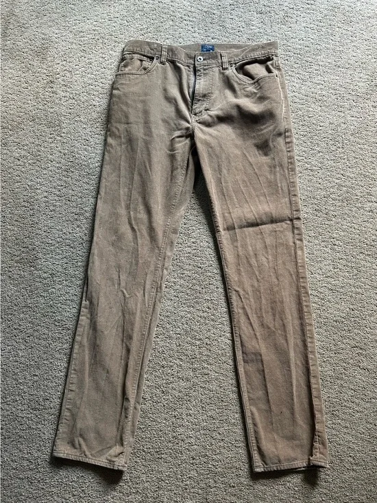 J Crew The Sutton Corduroy Pants Mens 32x32 Brown Straight Leg Casual Trousers