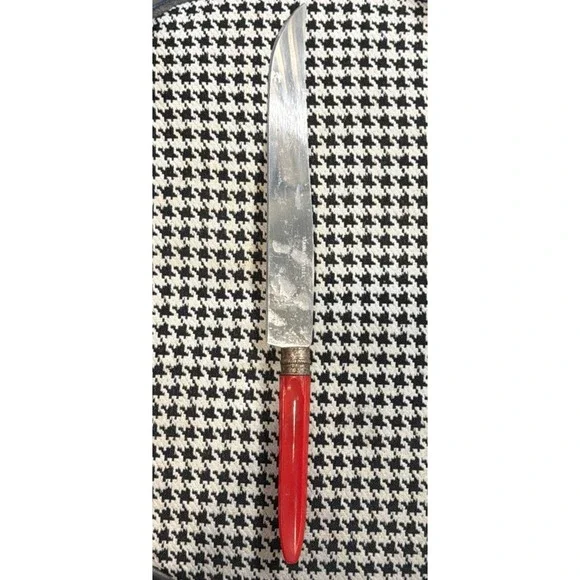Red Bakelite‎ Handle Kitchen Knife 12