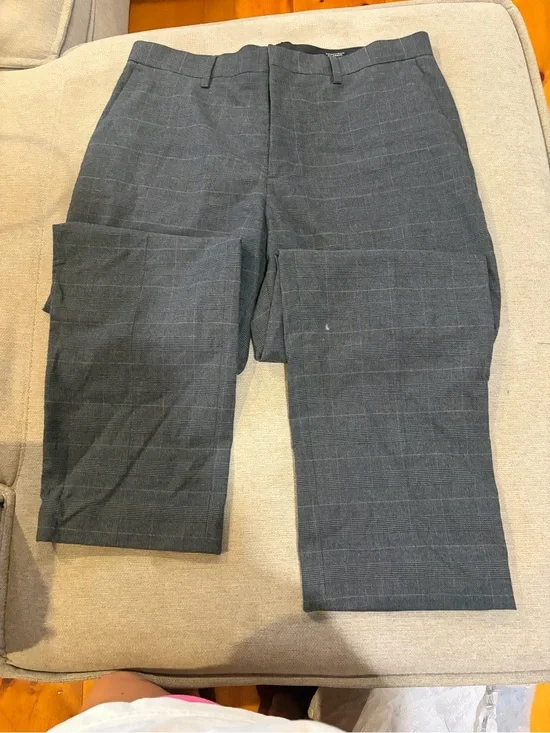 J. Crew Charcoal Windowpane Dress Pants