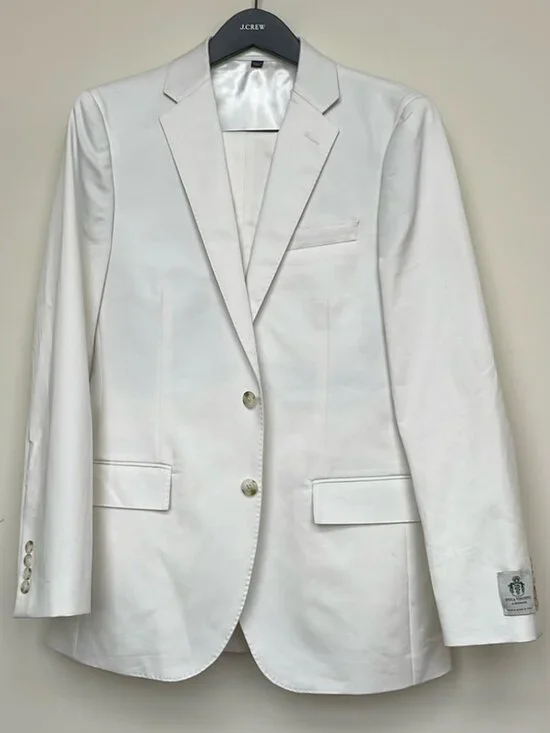 J. Crew white/ cream chino suit